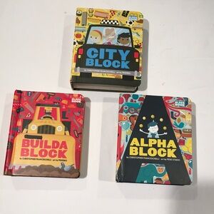 3 Block Books: City Block, Builda Block, Alpha Block